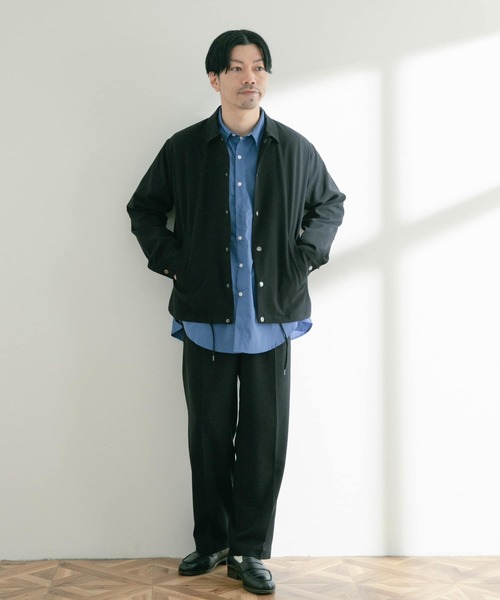 ITEMS URBANRESEARCH(アイテムズ アーバンリサーチ)の「総裏TRコーチジャケット(ブルゾン・メンズ・ブラック/ライトグレー/ベージュ・MEDIUM/LARGE)」の6枚目の写真