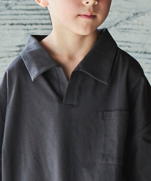 PAIRMANON STREET（ペアマノンストリート）の「【PAIRMANON STREET】【プレミアムコットン100】ポロシャツ半袖異素材ショートパンツセットアップ（セットアップ・キッズ・ブラック/レッド/グリーン/ライトベージュ・90/100/110/120/130/140/150）」の8枚目の写真