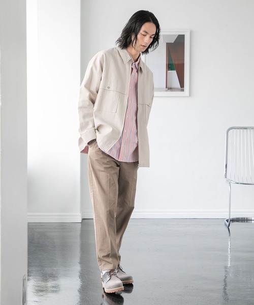 niko and...（ニコアンド）の「カルゼジップブルゾン（ブルゾン・メンズ・ブラック/アイボリー/その他1・LARGE/MEDIUM）」の6枚目の写真