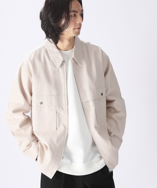 niko and...（ニコアンド）の「カルゼジップブルゾン（ブルゾン・メンズ・ブラック/アイボリー/その他1・LARGE/MEDIUM）」の8枚目の写真