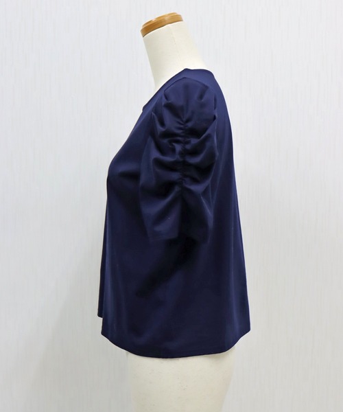 libelle more（リベル モア）の「《接触冷感》きれいめシルケット天竺　パワーショルダープルオーバー（Tシャツ/カットソー・レディース・イエロー/ネイビー/ミント/オフホワイト・L/M）」の18枚目の写真