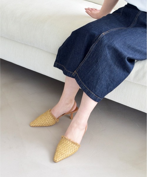 inter-chaussures（インターショシュール）の「【ANGEL ALARCON】ポインテッドトウバックバンドパンプス(D31300)（パンプス・レディース・ブラック/ナチュラル・35/36/37/38）」の5枚目の写真