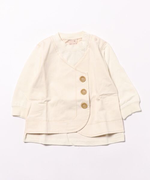 petit main(プティマイン)の「ベスト風ドッキング長袖Tシャツ(Tシャツ/カットソー・キッズ・ブラック/アイボリー・130cm/120cm/80cm/100cm/90cm/110cm)」の5枚目の写真