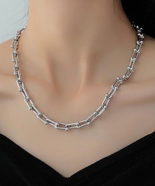 関税込/ギフトOK☆AMYO☆ヴェルメイユ チェーン ネックレス☆ GYPPHY - CURB CHAIN NECKLACE / カーブ チェーン ネックレス