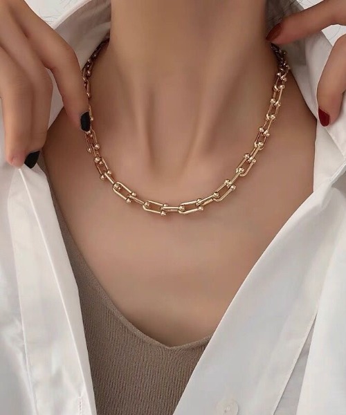 ★送料・関税込★OST★POPTS chunky basic necklace★ネックレス NYFASHION101 Stone Stud Initials TDE Hip-Hop Pendant with