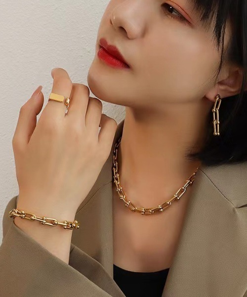 【関税・送料込み】8 by YOOX ネックレス 3点セット ビーズ Surgical Stainless Wide Chain Motif Necklace - サージカル