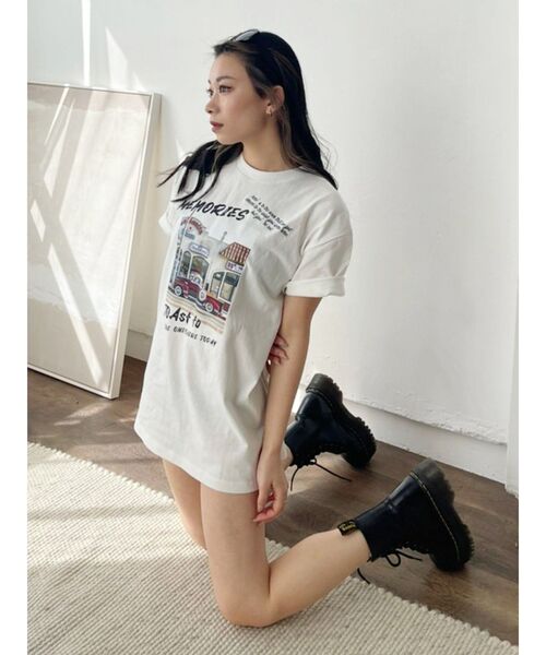 EVRIS（エヴリス）の「グラフィックphotoTシャツ（Tシャツ/カットソー・レディース・ブラック/グレー/ホワイト・FREE）」の19枚目の写真