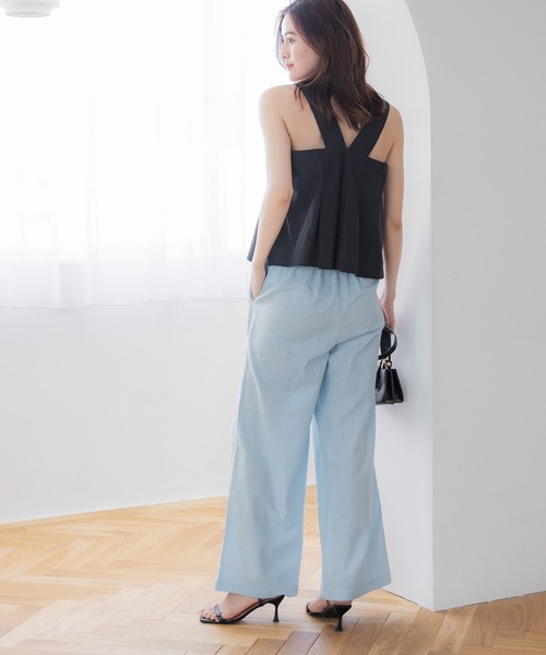 coca(coca)(コカ)の「【WEB限定セール】コットンワイドパンツ(その他パンツ・レディース・ダークブルー/ダークベージュ/ブラック/ピンク/グリーン/アイボリー/ライトブルー・M/L)」の10枚目の写真