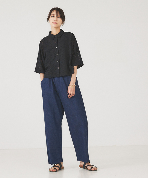 abahouse mavie（アバハウスマヴィ）の「レースショートシャツ（シャツ/ブラウス・レディース・ブラック/ホワイト・フリー）」の16枚目の写真