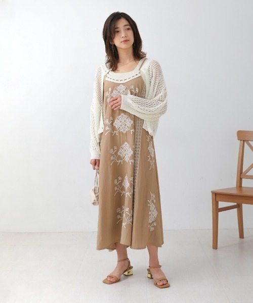 Bou Jeloud（ブージュルード）の「前後2WAYメッシュ編切替カーディガン（カーディガン/ボレロ・レディース・ブラック/オフホワイト/グレー/グリーン・FREE）」の6枚目の写真