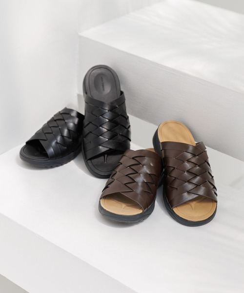 GLOBAL WORK（グローバルワーク）の「らくごこちライトサンダル/メッシュ/183417（サンダル・メンズ・ダークブラウン/ブラック・MEDIUM/LARGE）」の16枚目の写真