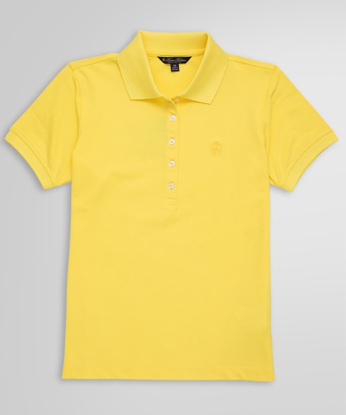 BROOKS BROTHERS(ブルックスブラザーズ)の「GF スーピマコットン ストレッチピケ ポロシャツ(ポロシャツ・レディース・ネイビー/イエロー・SMALL/MEDIUM/LARGE)」の2枚目の写真