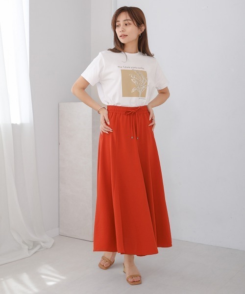 Bou Jeloud(ブージュルード)の「発泡箔リーフプリントTシャツ(Tシャツ/カットソー・レディース・ブラウン/ホワイト/チャコールグレー・FREE)」の7枚目の写真