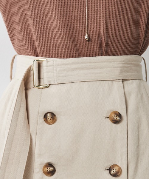 CHIC STYLE（シックスタイル）の「 綿100％共布ベルト付き裾フレアマキシスカート ＜大きいサイズ有＞シックスタイル（スカート・レディース・ベージュ/ブラック・LL/4L/L/5L/3L/M）」の22枚目の写真