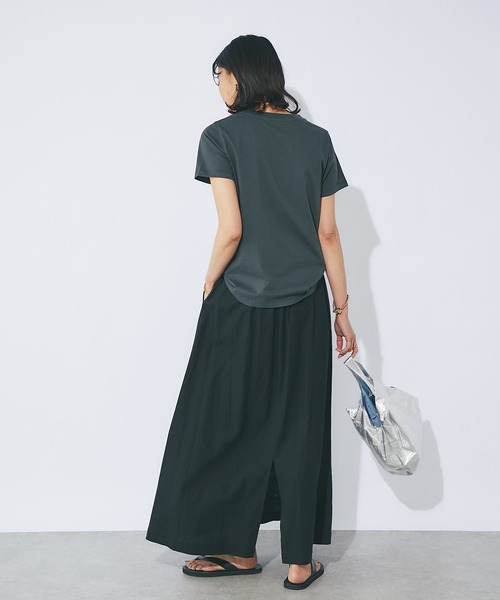 RIVE DROITE(リヴドロワ)の「2枚セット/パックTシャツ(Tシャツ/カットソー・レディース・ホワイト/チャコールグレー・FREE)」の3枚目の写真