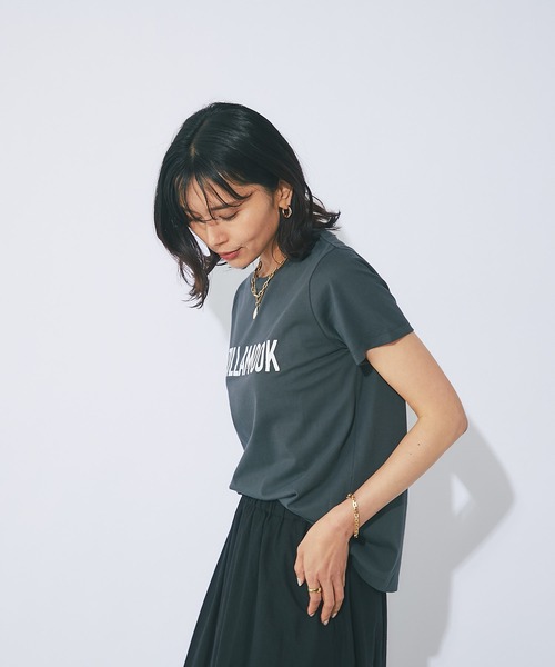 RIVE DROITE(リヴドロワ)の「2枚セット/パックTシャツ(Tシャツ/カットソー・レディース・ホワイト/チャコールグレー・FREE)」の10枚目の写真