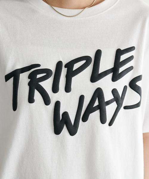 DISCOAT（ディスコート）の「【WEB限定】TRIPLEフクレプリントTシャツ（Tシャツ/カットソー・レディース・ホワイト/ブラック/レッド/サックスブルー/ホワイト系その他/チャコールグレー・FREE）」の18枚目の写真