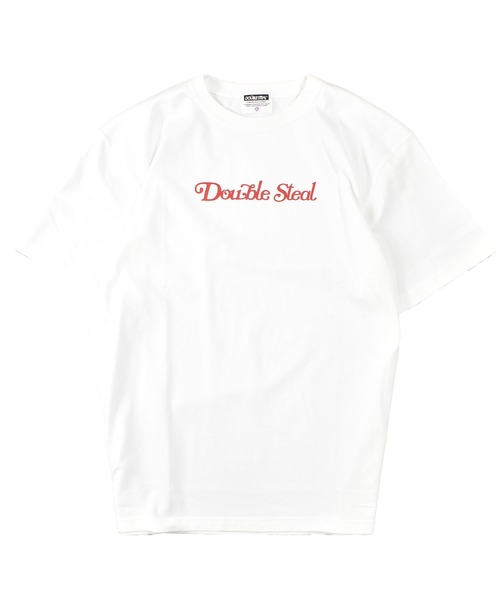 DOUBLE STEAL(ダブルスティール)の「カールロゴ Tシャツ(Tシャツ/カットソー・メンズ・ホワイト/ブラック/エメラルド/ホワイト系その他・MEDIUM/LARGE/X-LARGE)」の1枚目の写真