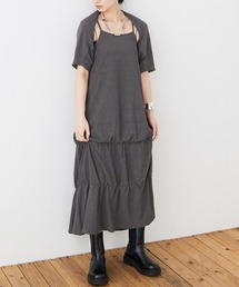 Fashion Letter | シャーリングティアード キャミOP×ショートボレロ セットアップ(ワンピース)