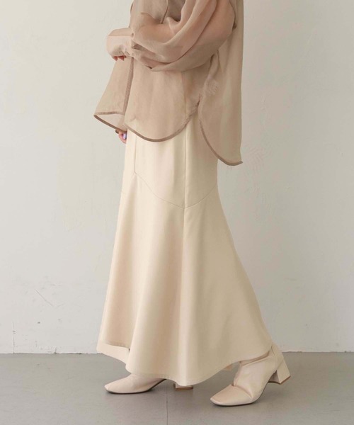 CLEIO（クレイオ）の「【CLEIO】アシメトリーフレアロングスカート/ASYMMETRIC FLARE LONG SKIRT/980-10621（スカート・レディース・ライトベージュ/アイボリー・FREE）」の18枚目の写真