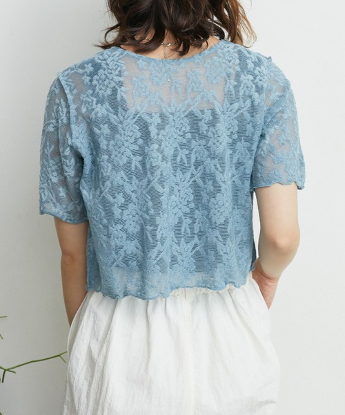 RETRO GIRL（レトロガール）の「２WAYパイルジャガードカーテ（Tシャツ/カットソー・レディース・ブラック/ブルー/オレンジ/ホワイト・FREE）」の14枚目の写真