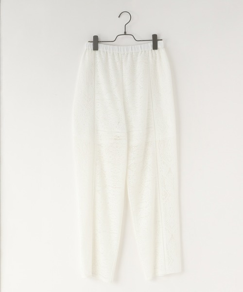 新品未使用✨ハグオーワー　パッチワークレースパンツ　ホワイト 新品未使用✨ハグオーワー パッチワークレースパンツ ホワイト - メルカリ