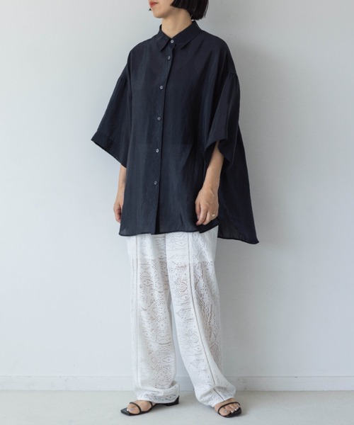 yuw（ユウ）の「レースパッチワークパンツ　963443（その他パンツ・レディース・ブラック/ホワイト・FREE）」の12枚目の写真