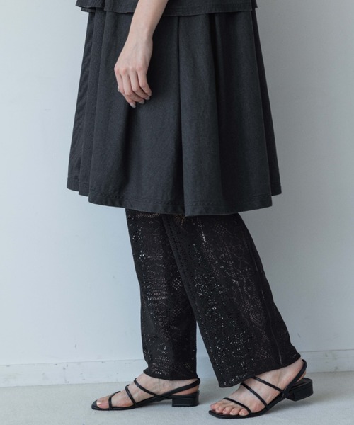 yuw（ユウ）の「レースパッチワークパンツ　963443（その他パンツ・レディース・ブラック/ホワイト・FREE）」の20枚目の写真