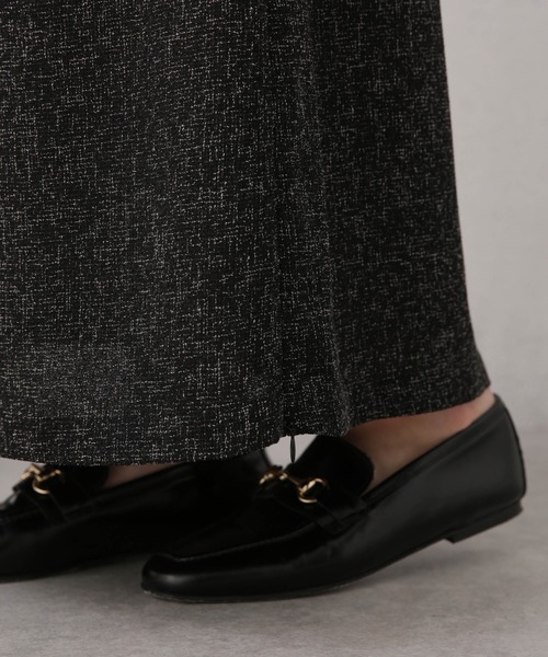 NANO universe（ナノユニバース）の「LB.04/サマーツイードサイドスリット2wayスカート（スカート・レディース・ブラック/アイボリー/イエロー・FREE）」の9枚目の写真