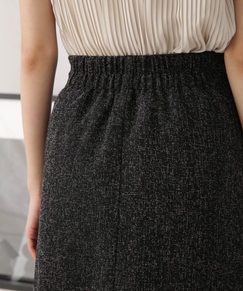 NANO universe（ナノユニバース）の「LB.04/サマーツイードサイドスリット2wayスカート（スカート・レディース・ブラック/アイボリー/イエロー・FREE）」の17枚目の写真