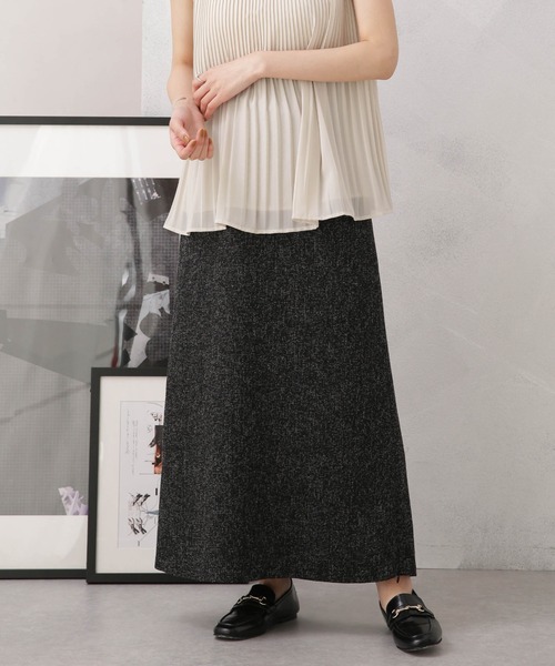 NANO universe（ナノユニバース）の「LB.04/サマーツイードサイドスリット2wayスカート（スカート・レディース・ブラック/アイボリー/イエロー・FREE）」の18枚目の写真