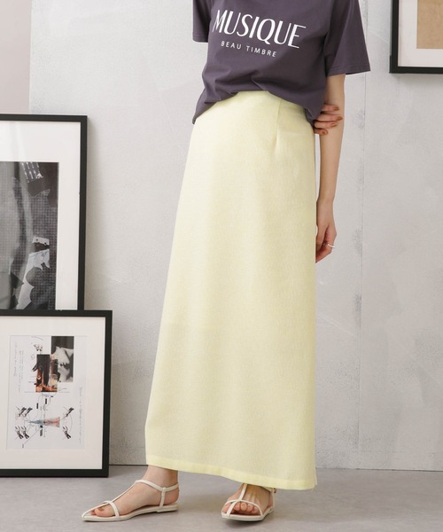 NANO universe（ナノユニバース）の「LB.04/サマーツイードサイドスリット2wayスカート（スカート・レディース・ブラック/アイボリー/イエロー・FREE）」の19枚目の写真