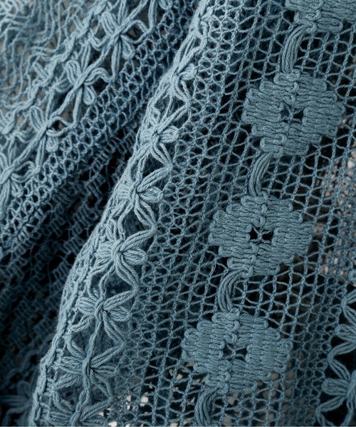 FREE'S MART(フリーズマート)の「◆前後2Wayレースショート丈カーディガン(カーディガン/ボレロ・レディース・ブラック/ホワイト/ブルー・FREE)」の8枚目の写真