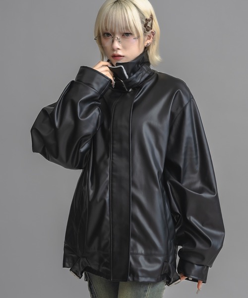 ユニセックス】オーバーサイズレザーフライトジャケット（その他