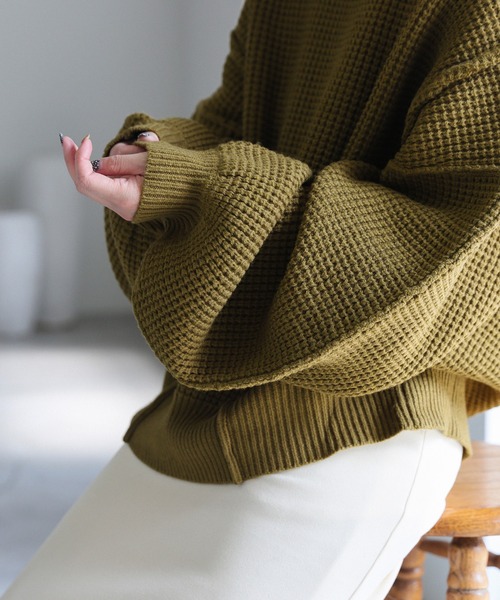 セール】オーバーボリュームスリーブニット（ニット/セーター