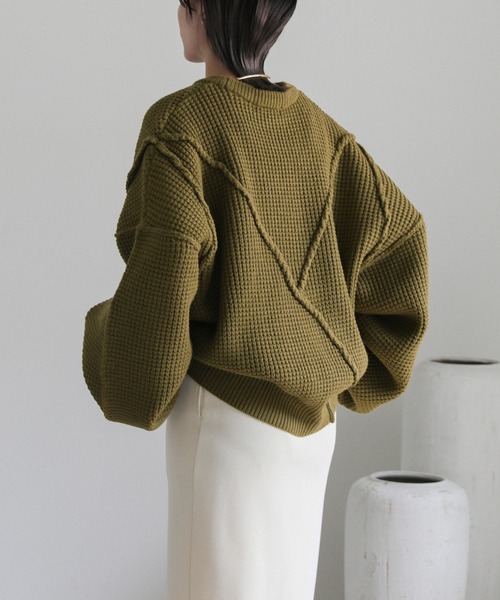 セール】オーバーボリュームスリーブニット（ニット/セーター