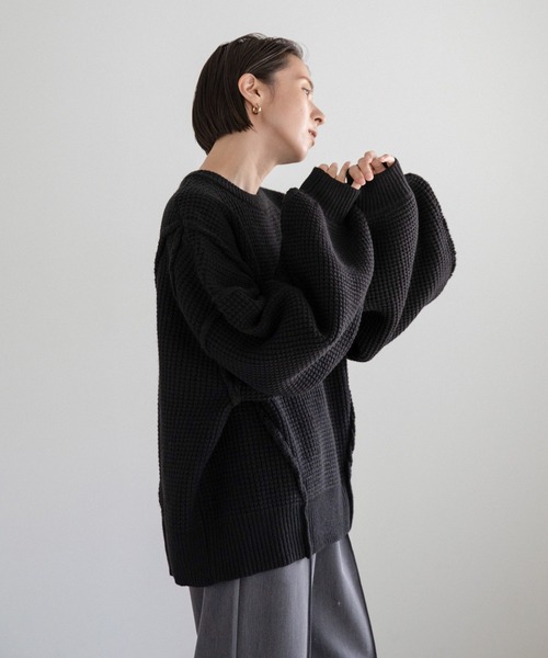 ニット セーター オーバーボリュームスリーブニット レディース select MOCA ニット セーター オーバーボリュームスリーブニット