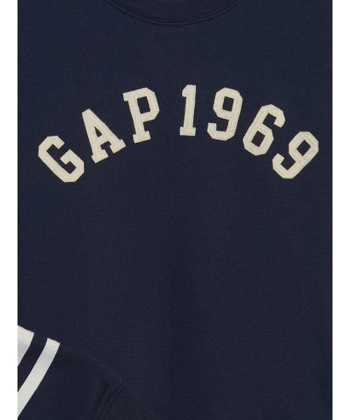 GAP（ギャップ）の「フレンチテリー Gapロゴスウェットシャツ (キッズ)（スウェット・キッズ・ネイビー/ライトグレー・L/XL/XXL/M/XS/S）」の4枚目の写真