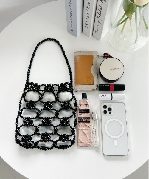 ハンドバッグ　バック　ポーチ　フランス製　ビーズ　ビジュー　クラッチバッグ na0220005284_004.jpg