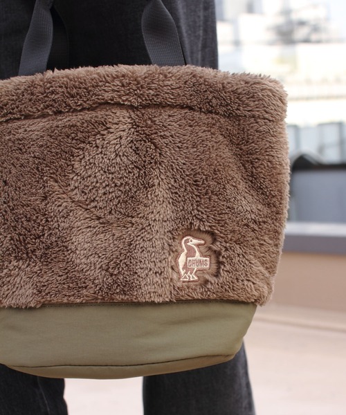 CHUMS(チャムス)の「CHUMS/チャムス エルモフリーストートバッグ Elmo Fleece Tote Bag(トートバッグ・レディース・ブラウン/アイボリー/ブラック・FREE)」の8枚目の写真