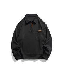 aimoha menオーバーサイズハーフジップスウェット