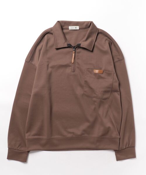 aimoha（アイモハ）の「aimoha menオーバーサイズハーフジップスウェット（スウェット・メンズ・ブラック/ブラウン・X-LARGE/MEDIUM/XX-LARGE/LARGE）」の5枚目の写真