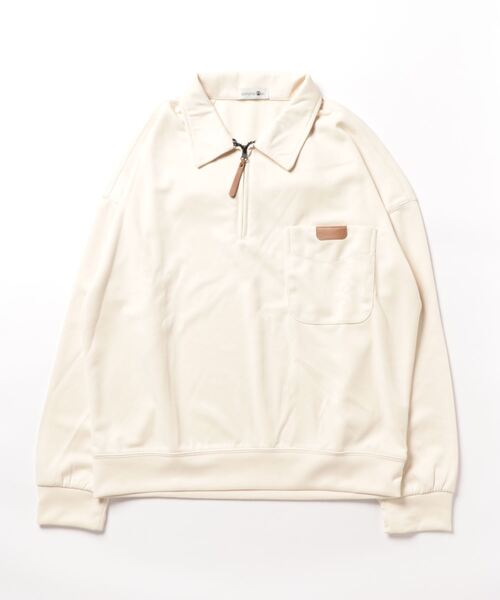 aimoha（アイモハ）の「aimoha menオーバーサイズハーフジップスウェット（スウェット・メンズ・ブラック/ブラウン・X-LARGE/MEDIUM/XX-LARGE/LARGE）」の3枚目の写真
