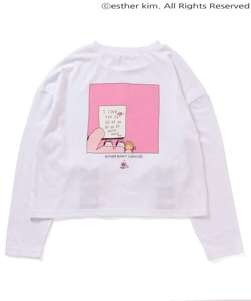 ピンク かるく Lサイズ エスターバニーTシャツ