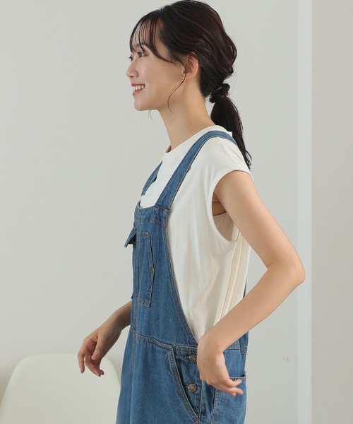 ElegChic（エレグシック）の「アシメフレンチスリーブカットソー（Tシャツ/カットソー・レディース・ブラック/グレイッシュベージュ/オフホワイト/モカ・XL/4L/M）」の10枚目の写真