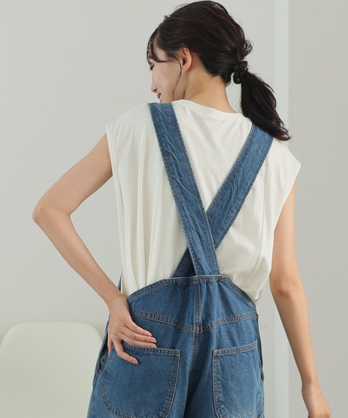 ElegChic（エレグシック）の「アシメフレンチスリーブカットソー（Tシャツ/カットソー・レディース・ブラック/グレイッシュベージュ/オフホワイト/モカ・XL/4L/M）」の11枚目の写真