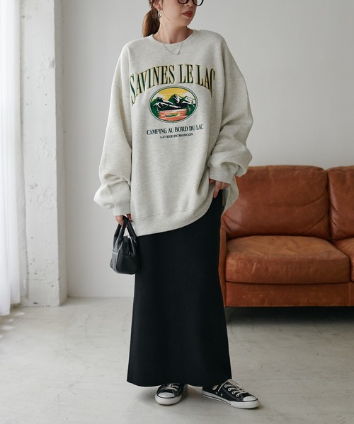 DISCOAT（ディスコート）の「ナローニットスカート（スカート・レディース・ブラック/ライトグレー/パープル・FREE）」の4枚目の写真