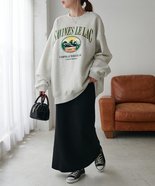 DISCOAT（ディスコート）の「ナローニットスカート（スカート・レディース・ブラック/ライトグレー/パープル・FREE）」の5枚目の写真