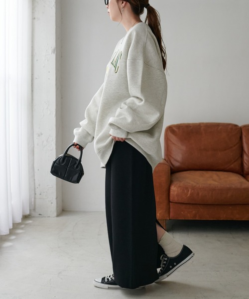 DISCOAT（ディスコート）の「ナローニットスカート（スカート・レディース・ブラック/ライトグレー/パープル・FREE）」の7枚目の写真