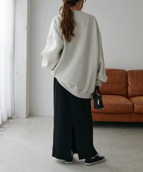 DISCOAT（ディスコート）の「ナローニットスカート（スカート・レディース・ブラック/ライトグレー/パープル・FREE）」の8枚目の写真